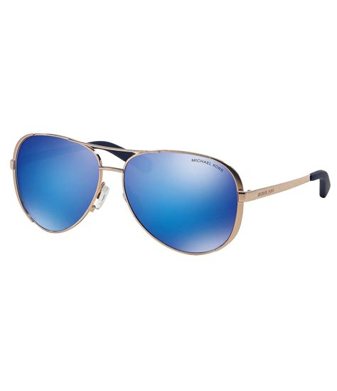 michael kors blue mirrored aviator sunglasses|Michael Kors aviator sunglasses men.